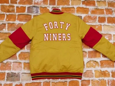 NFL SAN FRANCISCO 49ERS USA VINTAGE JACKET FORTY NINERS GOLD NFL SIZE XS