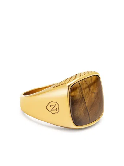 NIALAYA JEWELRY GOLD PLATED STEEL RING