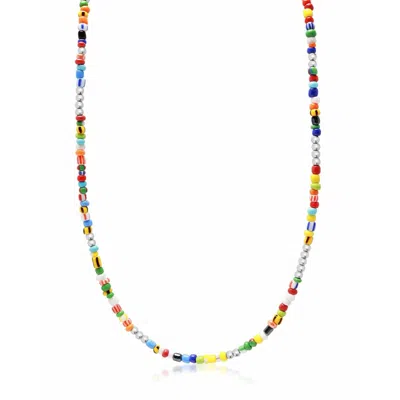 NIALAYA MEN'S ASSORTED VINTAGE TRIFOCAL BEADED NECKLACE