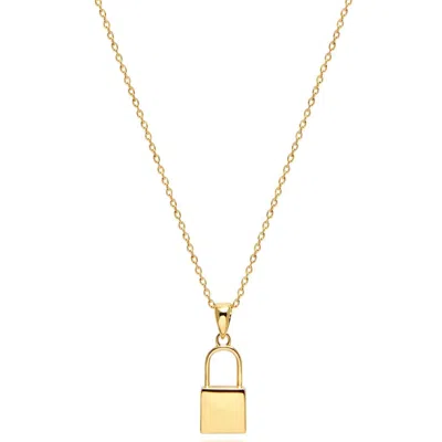 NIALAYA WOMEN'S LOCK NECKLACE IN GOLD