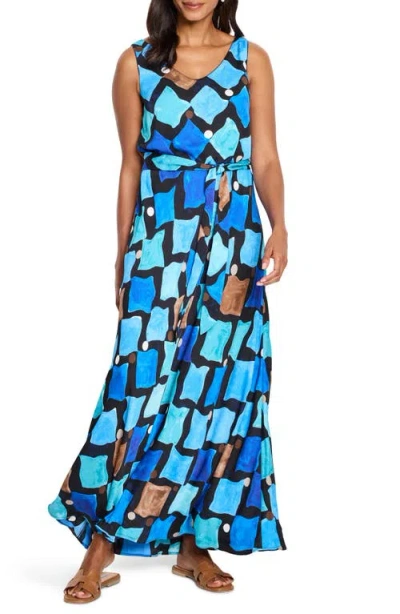 NIC + ZOE NIC+ZOE BIANCA SEA GLASS SLEEVELESS MAXI DRESS