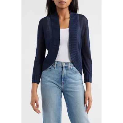 NIC + ZOE NIC+ZOE LINEN BLEND BOLERO CARDIGAN