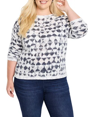 NIC+ZOE PLUS NIC+ZOE PLUS TEXTURED DIAMOND SWEATER