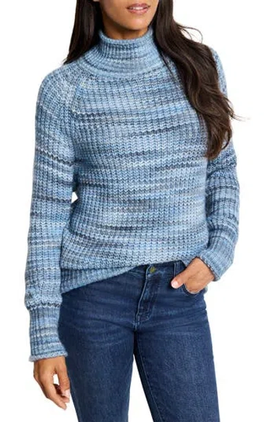 NIC + ZOE NIC+ZOE SPACE DYE COTTON BLEND SWEATER