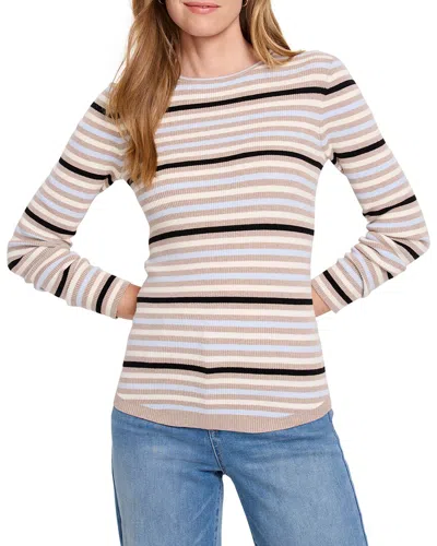 NIC + ZOE NIC+ZOE STRIPED RIBBED SWEATER T-SHIRT