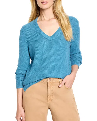 NIC + ZOE NIC+ZOE WAFFLE STITCH V NECK SWEATER
