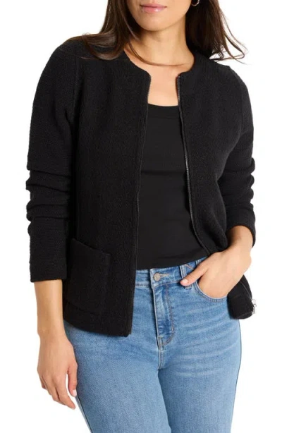NIC + ZOE NIC+ZOE WOVEN & KNIT ZIP JACKET
