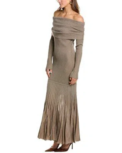 NICHOLAS NICHOLAS MAXINE OFF-SHOULDER PLAITED MAXI DRESS WOMEN'S