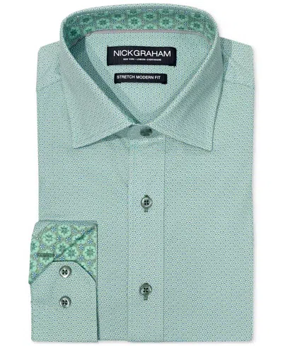 NICK GRAHAM MEN'S KALEIDOSCOPE STAR DRESS SHIRT