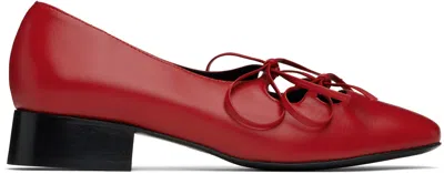 NICOLE SALDAÑA RED ISABEL BALLERINA FLATS