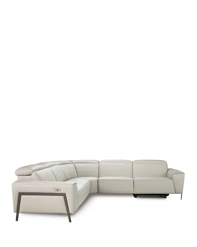 NICOLETTI PUGLIA LEATHER 5 PIECE SECTIONAL RECLINING SOFA