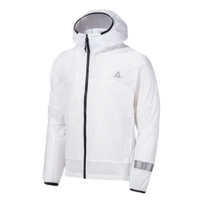 NIKE Nike Acg Cinder Cone Ora Woven Reflective Sports Hooded Jacket White