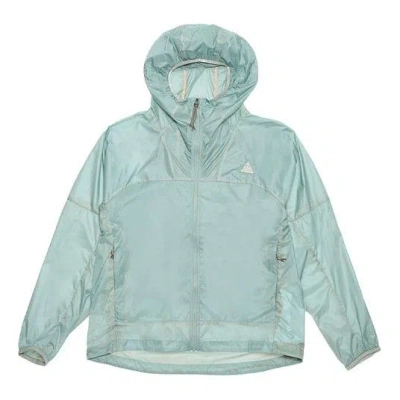 NIKE Nike ACG Cinder Cone Pattern Splicing Solid Color Zipper Hooded Jacket Green