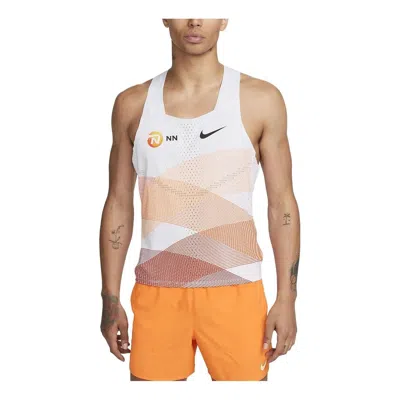 NIKE Nike AeroSwift NN Running Singlet 'White Orange'