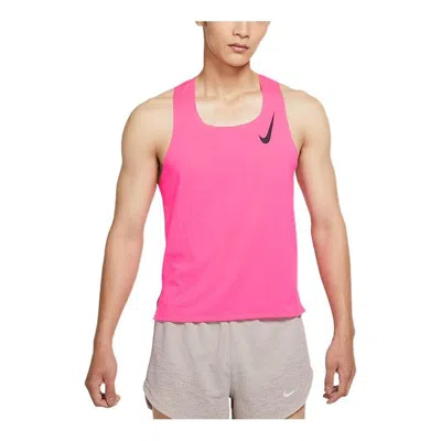 NIKE Nike AeroSwift Pullover Running Solid Color Sleeveless Vest Pink