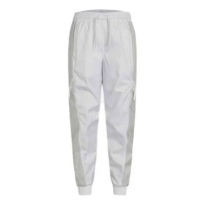 NIKE Nike Air Contrast Stitched Windproof Tie Woven Sweatpants For Men White