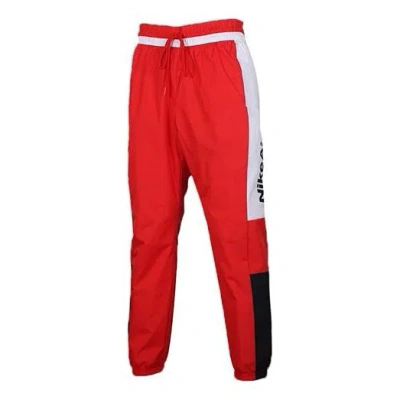 NIKE Nike AIR Contrasting Colors Woven Long Pants Red