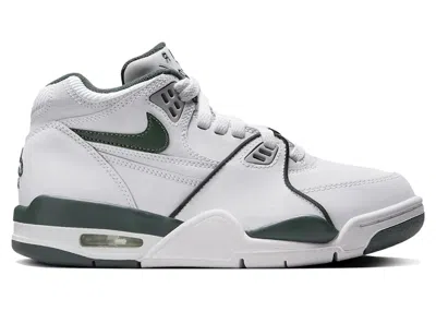 NIKE AIR FLIGHT '89 SNEAKERS IN WHITE/WOLF GREY/VINTAGE GREEN