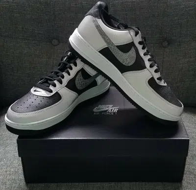 NIKE NIKE AIR FORCE 1 B BLACK SILVER SNAKESKIN 2021 US SIZE 10 BRAND