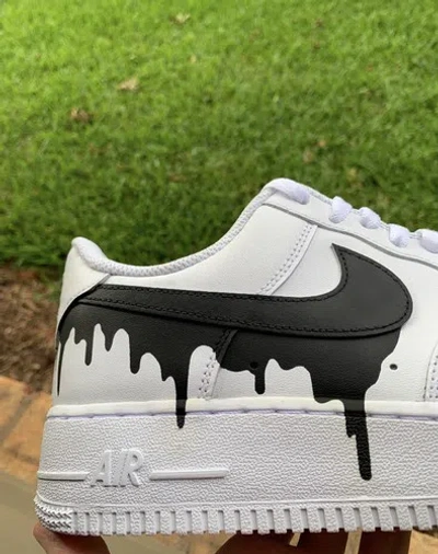 NIKE NIKE AIR FORCE 1 BLACK DRIP SWOOSH ALL SIZES