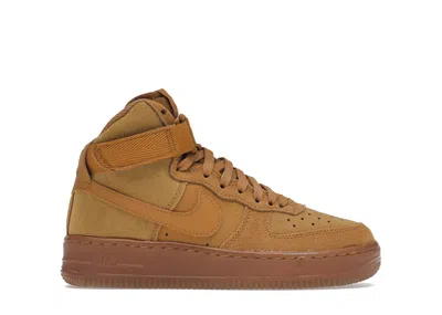 NIKE AIR FORCE 1 HIGH LV8 3 SNEAKERS IN WHEAT/GUM LIGHT BROWN