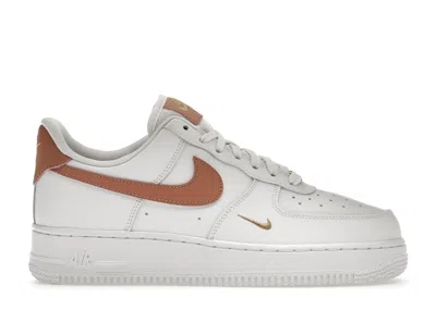 NIKE AIR FORCE 1 LOW '07 (WOMEN'S) SNEAKERS IN WHITE/RUST PINK