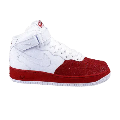 NIKE NIKE AIR FORCE 1 MID '07 'WHITE VARSITY RED'