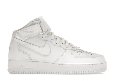 NIKE AIR FORCE 1 MID TRIPLE (WOMEN'S) SNEAKERS IN WHITE