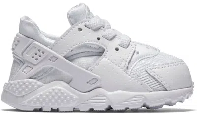 NIKE AIR HUARACHE RUN TRIPLE SNEAKERS IN WHITE/PURE PLATINUM