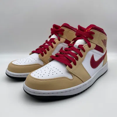 NIKE NIKE AIR JORDAN 1 MID ONYX/LIGHT CURRY/WHITE | EU 44 | NEU ✅ BOX ✅