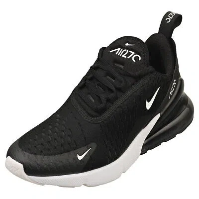 NIKE NIKE AIR MAX 270 WOMENS FASHION TRAINERS IN BLACK WHITE - 7.5 US