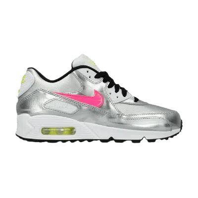 NIKE NIKE AIR MAX 90 FB GS 'METALLIC SILVER HYPER PINK'