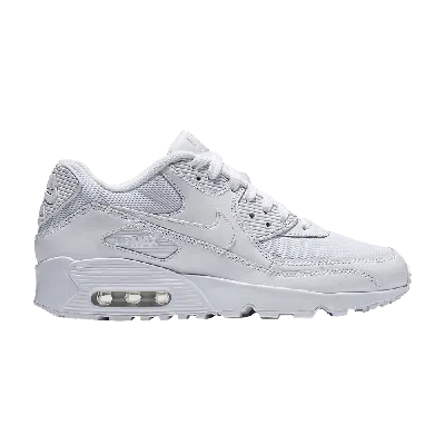 NIKE NIKE AIR MAX 90 MESH GS 'TRIPLE WHITE'