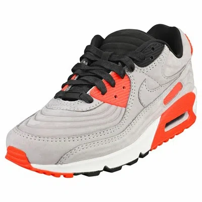 NIKE NIKE AIR MAX 90 QS HERREN GREY RED WILDLEDER SNEAKER MODE