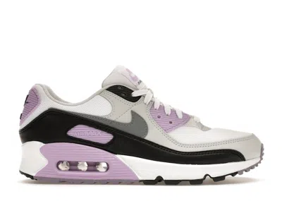 NIKE AIR MAX 90 (WOMEN'S) SNEAKERS IN WHITE/LILAC/PHOTON DUST