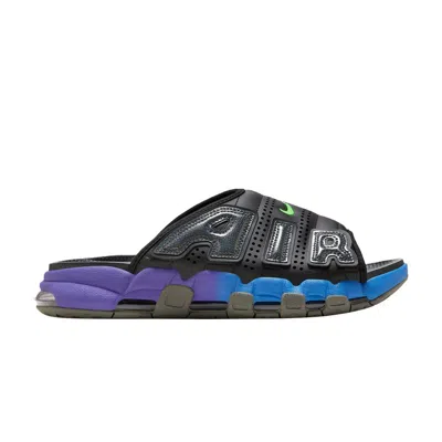 NIKE AIR MORE UPTEMPO SLIDE 'BLACK BLUE PURPLE GRADIENT'