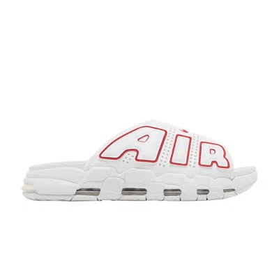 NIKE AIR MORE UPTEMPO SLIDE 'WHITE UNIVERSITY RED'