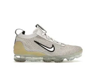 NIKE AIR VAPORMAX 2021 FK SNEAKERS IN WHITE/BLACK/METALLIC SILVER