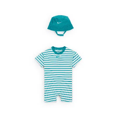 NIKE BABY (12-24M) SHORT SLEEVE ROMPER WITH BUCKET HAT