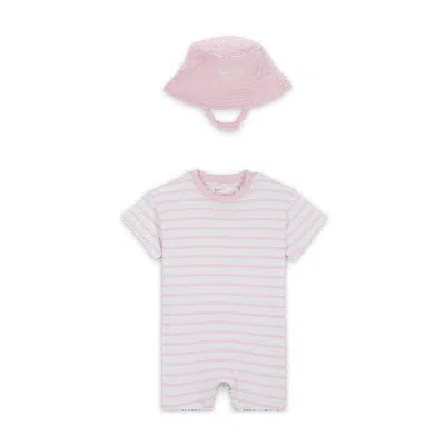 NIKE BABY (12-24M) SHORT SLEEVE ROMPER WITH BUCKET HAT