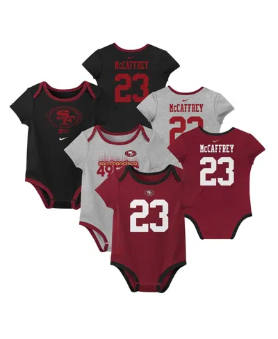 NIKE BABY BOYS AND GIRLS CHRISTIAN MCCAFFREY SAN FRANCISCO 49ERS NAME NUMBER BODYSUIT, 3-PACK