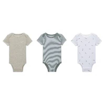 NIKE E1D1 BABY (0-9M) MIX AND MATCH BODYSUITS (3-PACK)