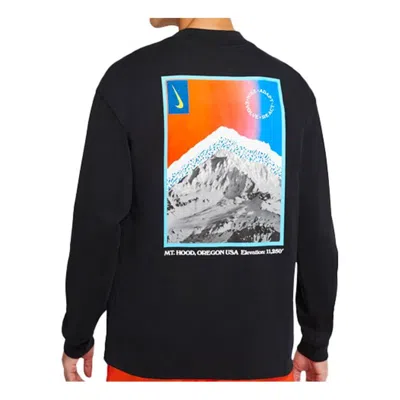 NIKE Nike Back Snow Mountain Printing Casual Sports Black