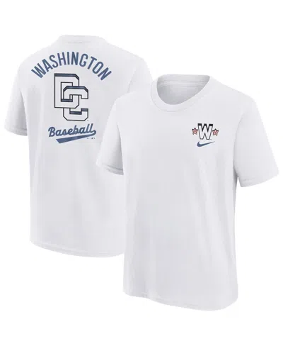 NIKE BIG BOYS AND GIRLS WHITE WASHINGTON NATIONALS 2025 CITY CONNECT T-SHIRT