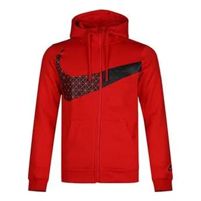 NIKE Nike Big Swoosh LOGO Large Hooded Jacket Red