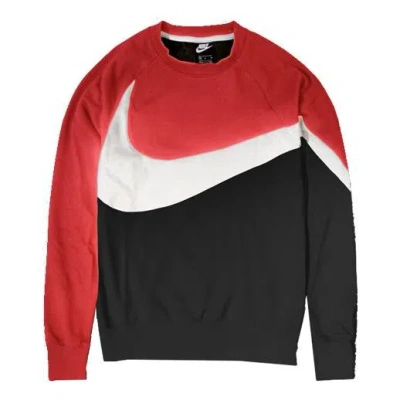 NIKE Nike Big Swoosh LOGo Sportswear French Terry Red/Black