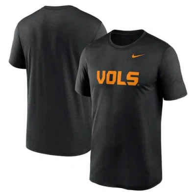 NIKE NIKE BLACK TENNESSEE VOLUNTEERS PRIMETIME LEGEND ALTERNATE LOGO T-SHIRT