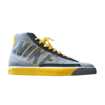 NIKE NIKE BLAZER HIGH 'COOL GREY YELLOW'