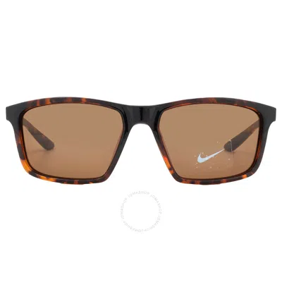 NIKE NIKE BROWN RECTANGULAR UNISEX SUNGLASSES NIKE VALIANT MI CW4645 220 60
