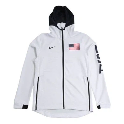 NIKE Nike Captain America World Cup Basketball Sports hoodie Jacket White